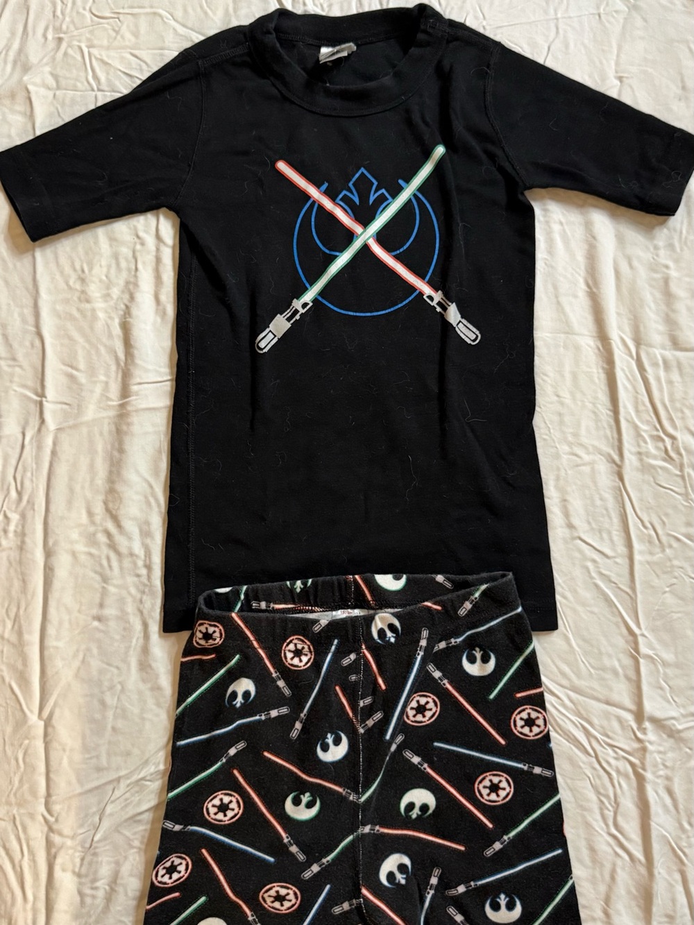 Hanna Andersson Star Wars Collection Kids Graphic Matching Set Black & Blue Size